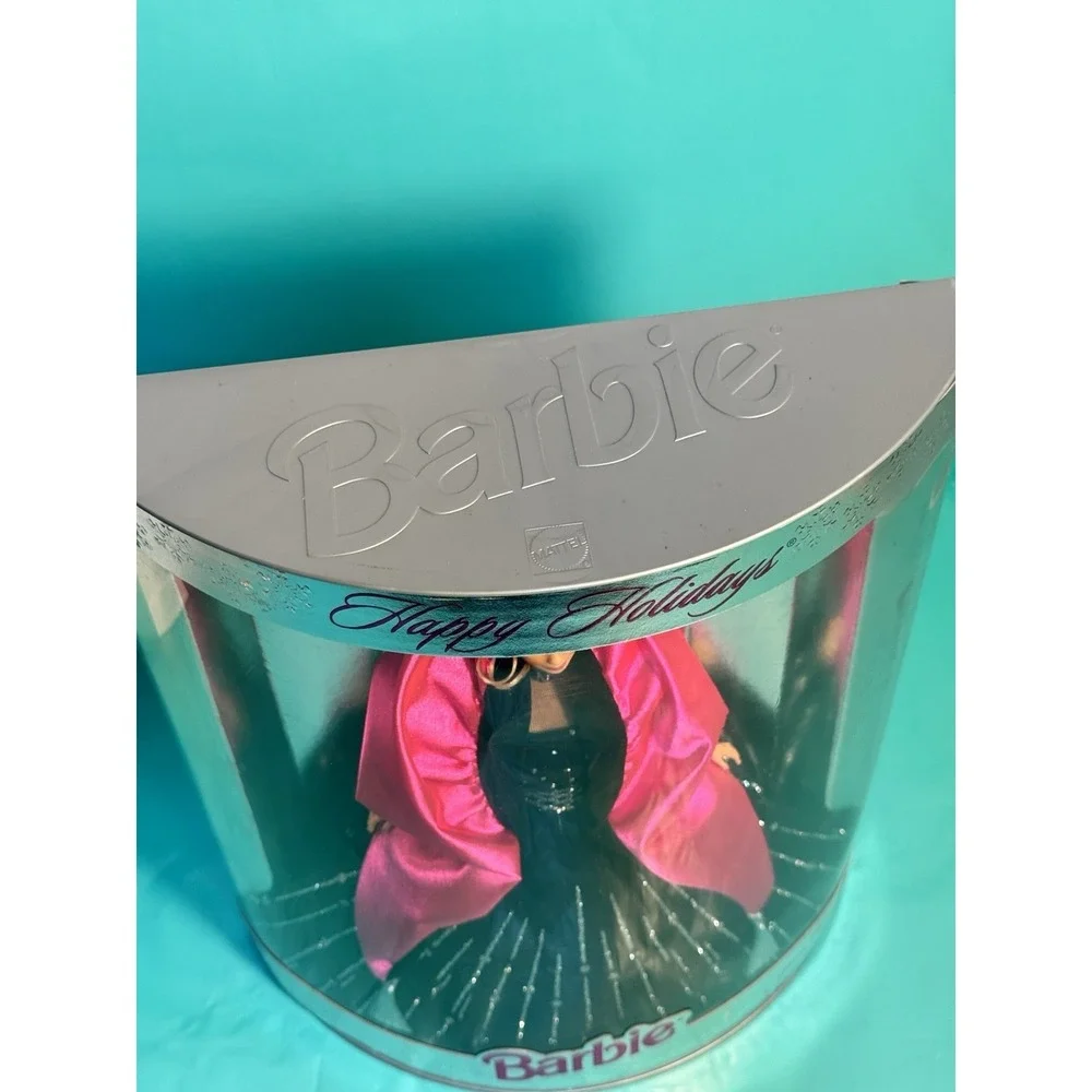 Brand New Vintage‎ 1998 Happy Holidays Barbie Collectible Pink Black Rare
